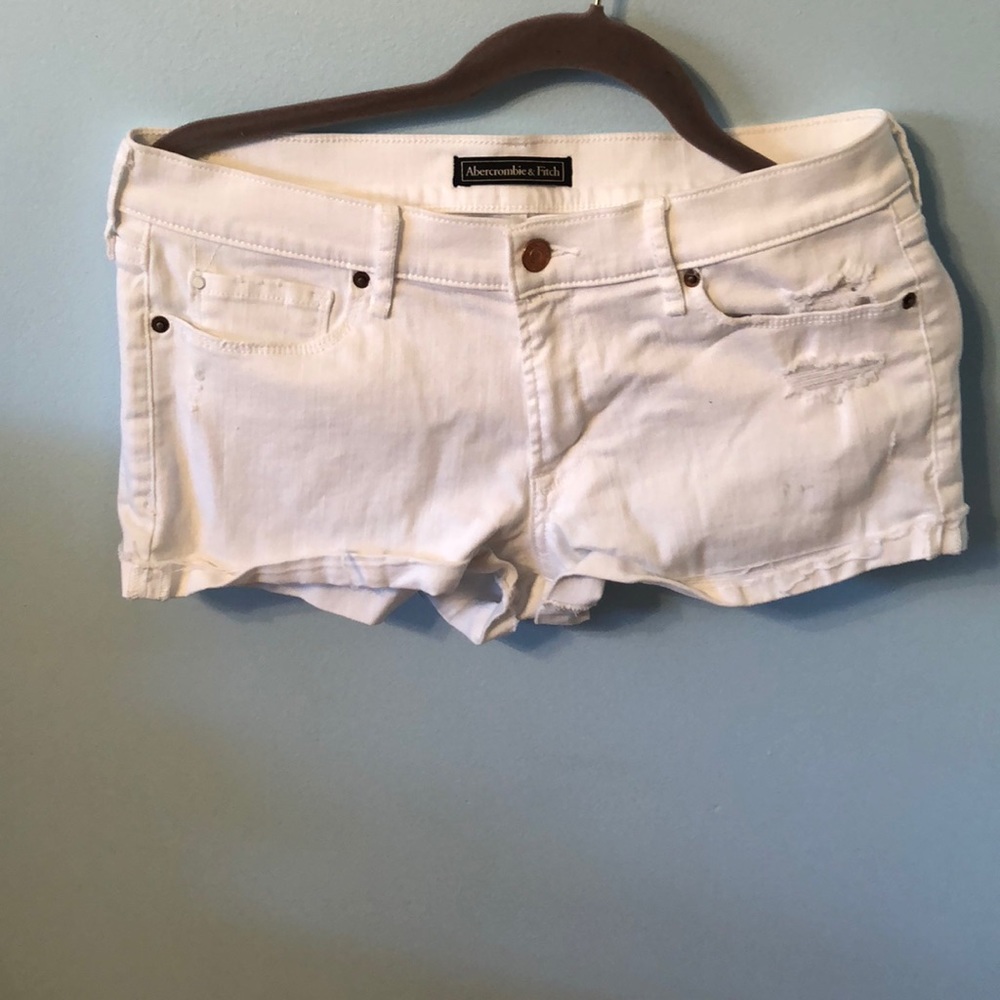 White Jean Shorts